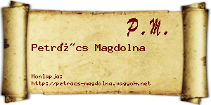 Petrács Magdolna névjegykártya